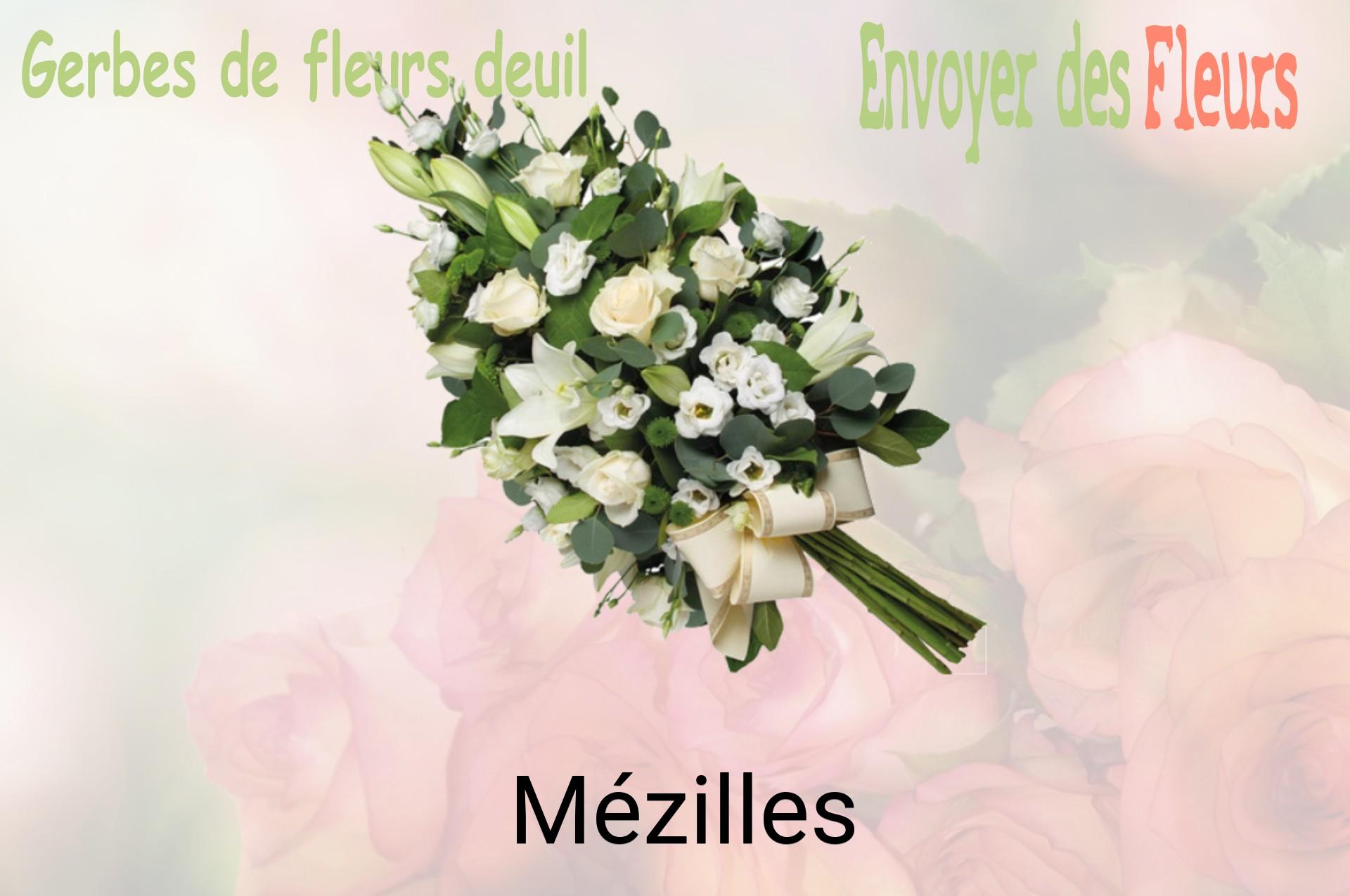 Gerbe de fleurs de deuil livrée à Mézilles